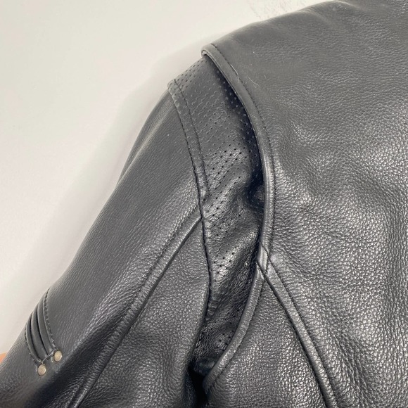 HARLEY DAVIDSON first classics black leather moto jacket S - Picture 3 of 8